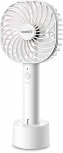 Geek Aire, 5 Inch Rechargeable and Portable mini USB fan, 2600mAh Li-ion battery, 5 Speed option and Table dock (White) GF3 5 Inch Rechargeable Fan