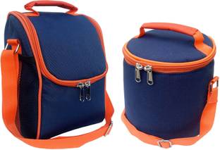 Aafeen Navy Blue Office Use Tiffin Bags Combo for Man and Women Waterproof Lunch Bag