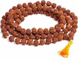 Akनैचुरल्स Rudraksha Mala for Men Original 108 Beads | Rudraksha Mala for Women बीड्स लकड़ी चेन