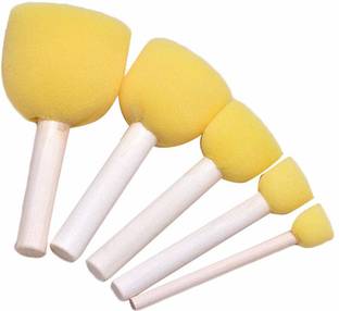 variety Yellow Sponge Dabber Set of 5 pc Painting Sponge Brush