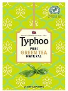 typhoo Green Tea pure Natural envelope Unflavoured Instant Tea Bags Box