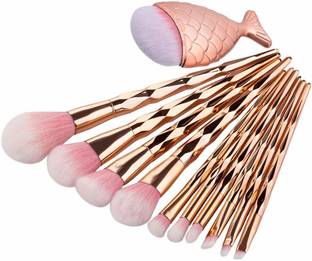 Sixplus 11 GOLD Make Up Brush Mermaid Tool Fishtail Set Makeups Sector