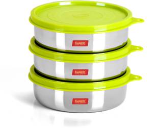 Sumeet Stainless Steel Airtight & Leak Proof Food Storage Containers Set of 3 Pc (Size - Small, Capacity - 300ml Each) 3 Containers Lunch Box