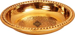 IndianArtVilla Brass Rice Plate Rice Plates
