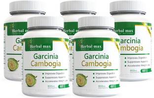 Herbal max Garcinia Cambogia (70% HCA) | Natural Fat Burner - 800Mg Veg Capsules
