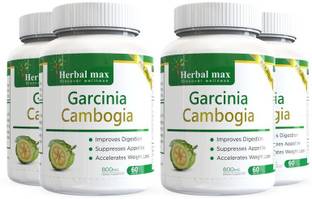 Herbal max Garcinia Cambogia (70% HCA) | Natural Fat Burner - 800Mg Veg Capsules