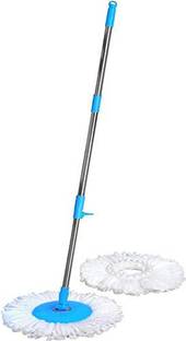 WAYMORE 360 Degree Rod Mop Set with 2 Refill Strip Mop
