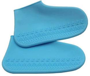 ADDCART Waterproof & Rainproof Silicone Shoes Cover Silicone Blue Boots Shoe Cover
