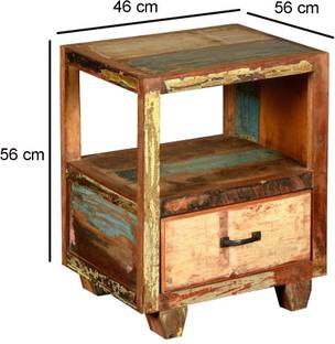 APRODZ Sheesham Wood Side Table For Bed Room / Living Room| Drawer Storage Solid Wood Bedside Table