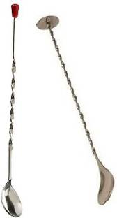 Dynore Stainless Steel Set of 2 - Bar spoon and Crusher Stainless Steel 25.5 cm Stirrer
