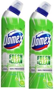 Domex Lime Fresh (Pack of 2) Lemon Liquid Toilet Cleaner
