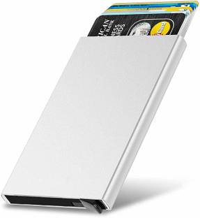 SMKT RFID High Quality Aluminium Credit Card Holder Pop Up Blocking Security Case 7 Card Holder