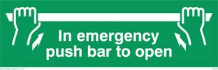 Imagine Printing Solutions In emergency push bar to open Emergency Sign
