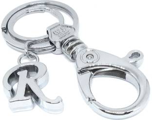 Aura Premium Quality Initial R Letter Keyring Pendant Alphabet Key Chain