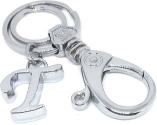 Aura Premium Quality Initial T Letter Keyring Pendant Alphabet Key Chain