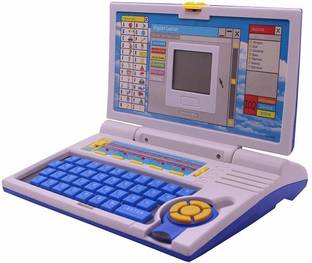 TREKZO ENTERPRISE Toys Toys Educational English Learner Laptop with Mouse for Kids 20 Activity Games (Blue)