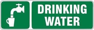 Asmi Collections 30 cm Self Adhesive Drinking Water Sign Self Adhesive Sticker