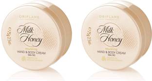 Oriflame Sweden Milk & Honey Gold Nourishing Hand & Body Cream Small Pack 75g (Pack Of 2)
