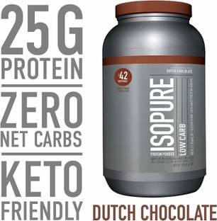 Isopure Low Carb 100% Whey Protein Isolate, Flavor: Dutch Chocolate, Whey Protein