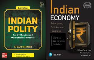 Indian Polity(6th Edition,M Laxmikant) With Pearson Indian Economy For Civil Services,Upsc,State Civil Srvices Examination And Other Competitive Examinations