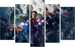 DivineDesigns 51 cm Avenger Star Pieces Wall Sticker Self Adhesive Sticker