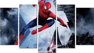 DivineDesigns 51 cm Spiderman Pieces Wall Sticker Self Adhesive Sticker