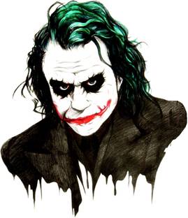 DivineDesigns 53 cm Joker Face Self Adhesive Sticker