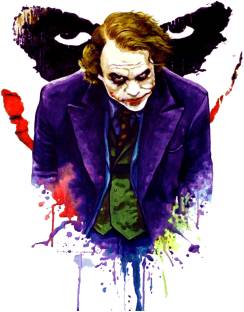 DivineDesigns 48 cm Angery Joker Face Self Adhesive Sticker