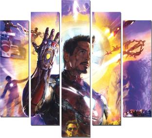 DivineDesigns 51 cm Iron Man Power Pieces Wall Sticker Self Adhesive Sticker