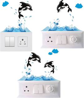 Decals Creation 35 cm Switch Sticker Fish Switch Board Sticker Wall Sticker Self Adhesive Sticker