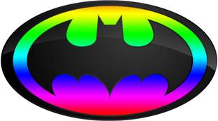 DivineDesigns 33 cm Colorful Batman Logo Self Adhesive Sticker