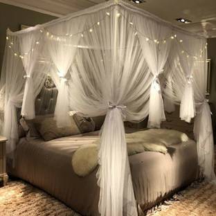 ARATAIL INDIA DOUBLE BED CANOPY Polyester Adults Mosquito Net