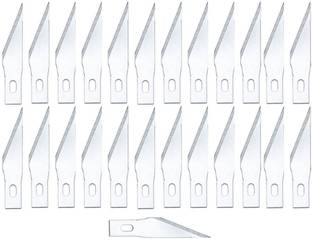 CHROME 25 Interchangeable Sharp Only Blade For Detail Pen Knife Metal Grip Hand-held Paper Cutter