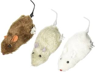 Minna Bazzar cute mouse toy (pack of 3 ) rat soft toy for moving soft rats toys for kids- Multi color Mouse toy Gag Toy