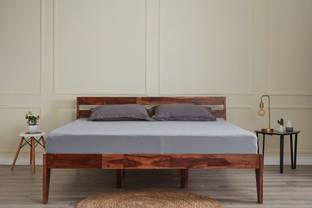 Wakefit Bed+Mattress Combo- Memory Foam Mattress with Sheesham Wood Solid Wood Queen Bed
