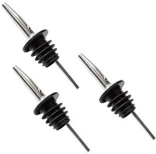 Dynore Dynore Stainless Steel Set of 3-Metal Wine Bottle Pourer/ Pour Spout Stainless Steel Bottle Stopper