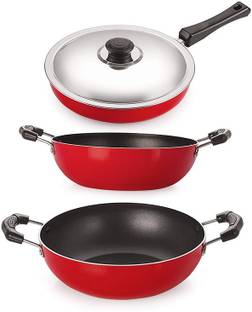 NIRLON Non-Stick Kitchen Cookware Set Non-Stick Coated Cookware Set