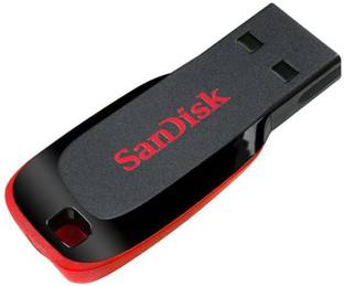 SanDisk Cruzer Blade SDCZ50-064G-I35 64 GB Pen Drive Compatible with Audio Player, Desktop Computer, Gaming Console, Laptop, Mobile, Netbook, Tablet, Television USB 2.0 Plastic Case