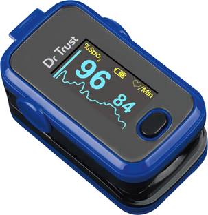 Dr Trust (USA) Signature Series FingerTip Pulse Oximeter with AUDIO VISUAL ALARM water resistant ( Royal Blue ) … Pulse Oximeter