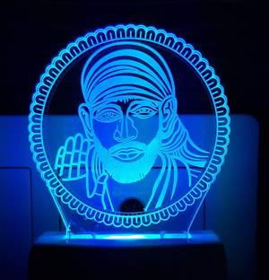 Gojeeva The Sai Baba 3D illusion Night Lamp is Extremely cool and 3D illusion Design Night Lamp