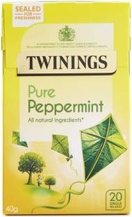TWININGS Pure Peppermint 20 Tea Bags (Imported) Peppermint Tea Bags Box