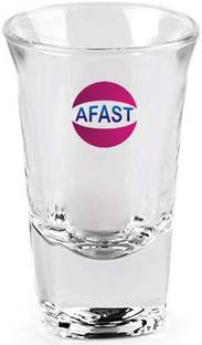AFAST (Pack of 2) Stylish Funky Shot Glass For Bar & Home, Transparent, Set Of 2, 20 ml -KT50 Glass Set Shot Glass