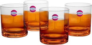 AFAST (Pack of 4) Stylish Multi-Purpose Beverage Tumbler Drinking Glass, Set Of 4, 300 ml -KT36 Glass Set Whisky Glass