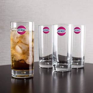AFAST (Pack of 4) Stylish Multi-Purpose Beverage Tumbler Drinking Glass, Set Of 4, 250 ml -KT13 Glass Set Water/Juice Glass