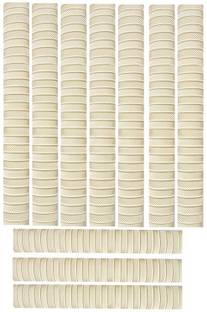 Owlix Pack of 10 Cricket Bat Handle White Grip Chevron