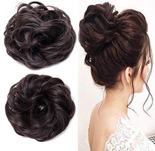 Bueno Messy Bun  Extension Ruffle Juda For Girls And Women Artificial Juda Look Like Natural  Bun Extension Set Of 2 Pcs Hair Extension