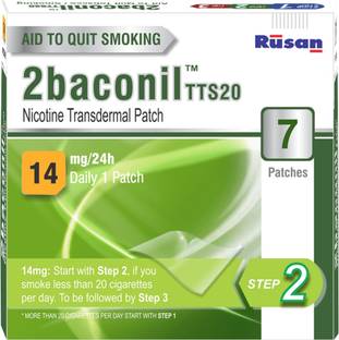 2baconil NICOTINE PATCH FOR QUIT SMOKING / TOBACCO-14MG-STEP 2- PACK OF 7 PATCHES Smoking Cessations