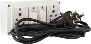 Shop Comfort Extension Switch Board with 2 Sockets(5A) and 2 Switches(5A)-4Mtr Long Wire 2 Socket 2  Socket Extension Boards