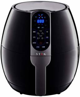 Stok Digital Air Fryer 4 Liter 1500-Watt with Smart Rapid 3D Air Technology with Free Double Layer Grill (Black) Air Fryer