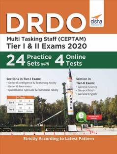 DRDO Multi Tasking Staff (CEPTAM) 2020 Tier I & II Exam 24 Practice Sets with 4 Online Tests